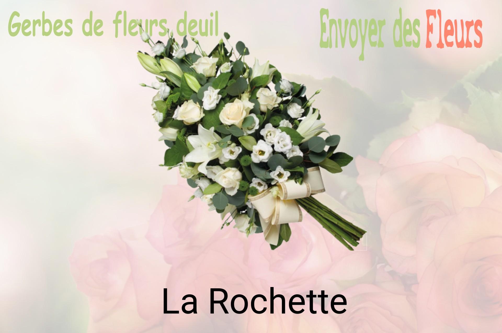 Gerbe de fleurs de deuil livrée à La Rochette